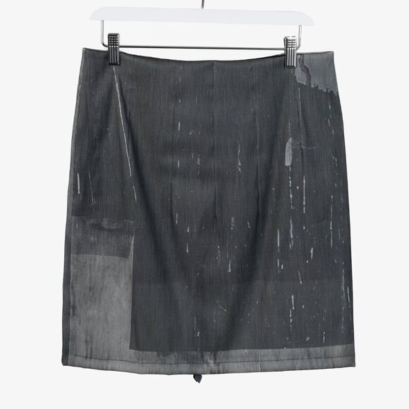 Annette Gortz Grey Pleated Paint Splatter Skirt - Picture 2 of 9